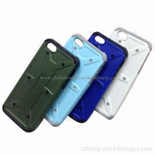 PC + TPU Cases for iPhone 5/5S, double injection, beetle design, simple and fashionable